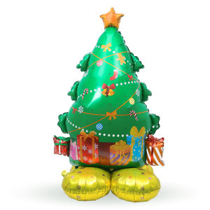 Người tuyết đứng lớn 115cm bánh gừng nam bóng ông già Noel 2025 trang trí tiệc giáng sinh Bóng số