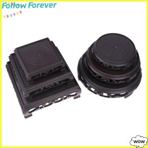 【Follow】【New Arrived】 COD แจกันกาน้ำชาทรงสี่เหลี่ยมอเนกประสงค์ถาดใส่กระถางต้นไม้ทำจากพลาสติกงานแกะสลักทำจากไม้สีน้ำตาลเข้มฐานวางกระถางต้นไม้ทรงกลม