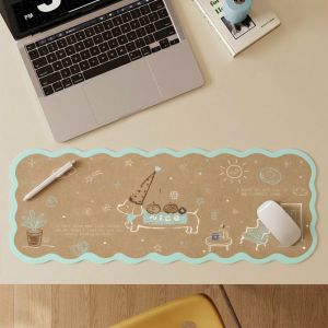 MYTHIS Cartoon Cat Pattern Rubber Mouse Pad Non-slip Large Size Laptop Table Mat  Gaming Accessories Computer Desk Protector Home