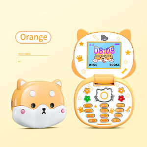 2023 New H55 Cute Mini 1.77 Inch FM Flip Feature Mobile Phone  Kids Children Dual Sim Cell Phone