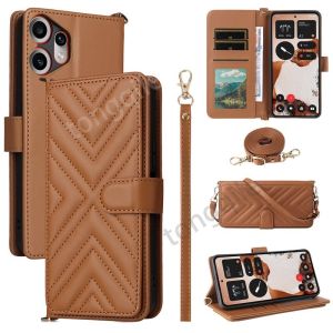 Flip Case For Nothing CMF Phone 2 Pro Phone2 CMFPhone 5G 2025 Leather Phone Cover Casing Card Slot Wallet Stand Holder Soft TPU Edge Shockproof Bumper Lanyard Cross Rope
