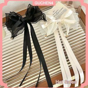 GUCHEN4🎀 Nơ Ngọc Trai kẹp tóc ruy băng kẹp tóc kẹp tóc đuôi ngựa khí chất phong cách Hàn Quốc Kẹp tóc Thời trang Phụ kiện tóc phụ nữ Mũ nón