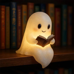 Ghost Night Light Halloween Room Creative 3d Lamp Battery Powered Decorative Table Lights Led Bedside Decoration For Kids Cartoon Resin Cute For Bedroom Desk Battery Operated Decor