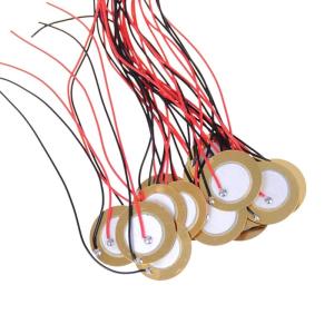 15Pcs Contact Microphone Triggers Sound Sensor with Wires Set Piezo Disc Transducer Prewired for Guitar Drum Triggers