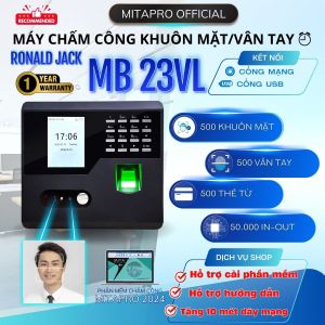 Máy chấm công khuôn mặt MB23VL wifi ( hàng chính hãng mới 100%) có tặng kèm phần mềm chấm công MITAPRO 2023