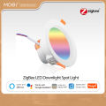 MOES WiFi Smart LED Downlight Zigbee Dimming Round S pot Light 7/10W RGB Color Changing Warm Cool light A lexa G oogle Home Vocie. 