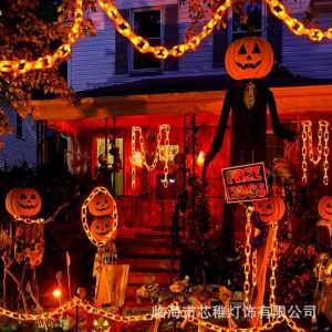 WILLUCK 2M Đèn chuỗi Halloween Sử dụng pin hoặc năng lượng  trời 8 Chế Độ Chiếu Sáng Đèn dây hình bộ xương Sáng tạo Chống thấm nước Đèn trang trí tạo không khí Halloween