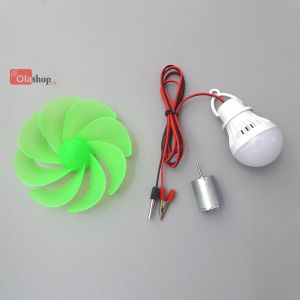 Máy phát điện tuabin gió mini V2 Pro – phát điện bằng sức gió mô hình STEM sáng tạo trang trí năng lượng tái tạo