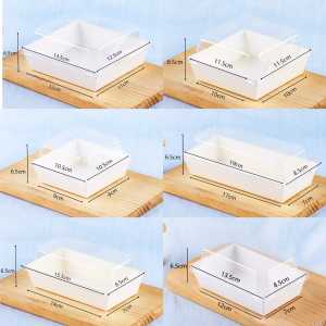 50Sets Cake Box/Food Dessert Box with Lid/Lunch paper Box/Square and Rectangular Package Box