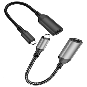 USB C HDTV-เข้ากันได้กับอะแดปเตอร์ตัวเมียเคเบิลตั้งค่าง่าย4K 60Hz/30Hz สำหรับจอแสดงผลโปรเจคเตอร์ทีวีแล็ปท็อป