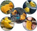 Split Leather Protective Safety Gloves (1 Pair). 