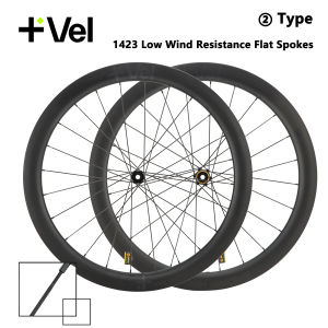 VEL 700C xe đạp đường trường carbon wheelset 50mm rim trung tâm Khóa Đĩa Phanh 36t Ratchet trung tâm Xe Đạp Bánh xe siêu nhẹ bánh xe sợi carbon Phụ kiện đi xe đạp