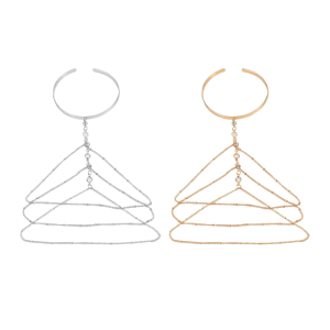 Adjustable Fringe Chain Bracelet Arm Cuff Iron Resin For Women’s Daily Use Or Event