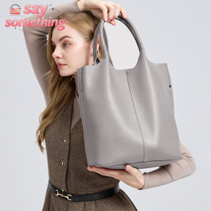 Da thật Phụ nữ đi làm Túi tote dành cho quý cô Da bò mềm Tote đeo vai Túi xách nữ lớn Túi xách nữ thiết kế sang trọng2026