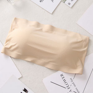 ZXYOUPING New One Piece Seamless Bra Top for Women Invisible Bras Tube Tops Strapless Bustier Bandeau Breathable Wrapped Chest Underwear