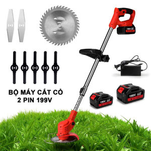 Máy cắt cỏ cầm taymáy cắt cỏ dùng pin khủng động cơ mạnh 2200w 2 Pin