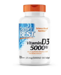 Doctor’s Best Vitamin D3 5000 IU – Hỗ trợ xương khớp tim mạch tăng đề kháng
