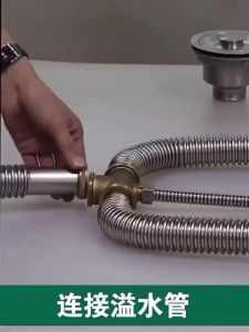 304 Stainless Steel Drain Pipe Double Vegetable Sink Drainage Device Kitchen Sewer Pipe FittingsFast shipping