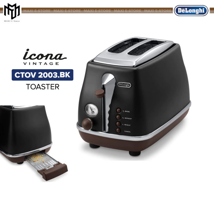 Delonghi Icona Vintage CTOV2003 Slice Toaster Stainless Steel