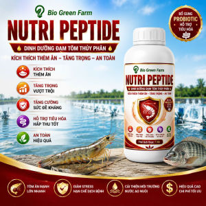 1L Dinh Dưỡng Đạm Tôm Thủy Phân NUTRI PEPTIDE Giúp Tôm Cá Ăn Mạnh - Lớn Nhanh Hấp Thu Tốt
