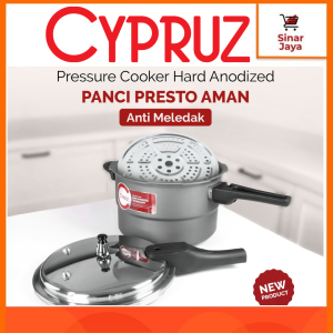 CYPRUZ Panci Presto 4 8 12 Liter (Anti Meledak Induksi Hard Anodized)