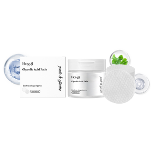 Hoygi Glycolic acid exfoliating pads Gentle facial cleansing pad for comfortable refreshing and radiant skin