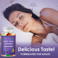 Mulittea Permen karet melatonin, bahan alami, membantu tidur, lebih cepat tertidur, meningkatkan kecemasan dan stres, serta meningkatkan kualitas tidur--60pcs. 