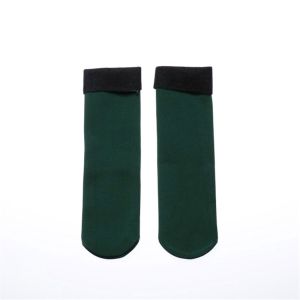 IBCH53 Women Mens Snow Boots Thermal Wool Velvet Floor Hosiery Sleeping Socks Snow Socks Thicken