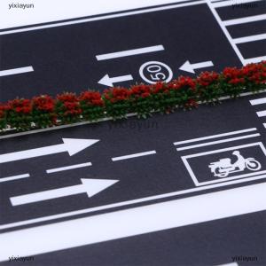 [COD] yixiayun 1Roll 5M 1:12 Dollhouse Road Traffic Railway Track Scene Tape Sticker Miniature Parking Scene Curve Sticker Model Decor Toy Accessories