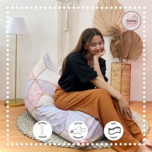 BEAN BAG Triangle Plus ISI Size Dewasa Motif Kubus Premium murah l bean bag sofa murah termasuk isi siap pakai