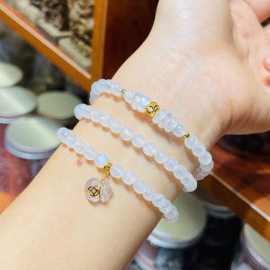 vòng tay nữ dáng chuỗi đá moonstone tự nhiên mix đồng điếu đá moonstone vip charm cầu kim tiền vàng tây và charm túi tiền moonstone vip bọc vàng tây vòng tay đá phong thủy  trang sức thiết kế đủ hóa đơn thẻ bảo hành
