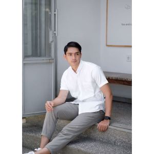 Baju Kemeja Hem polos pria dewasa lengan pendek casual formal terbaru kekinian bahan premium distro