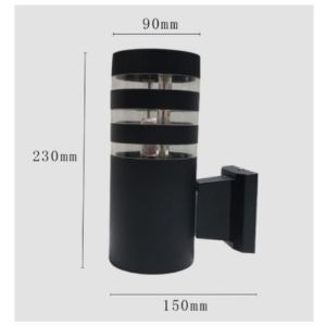 Outdoor Wall Lamp Courtyard Lamp Double Head Multilayer Transparent Aluminum Alloy Outdoor LED Lamp