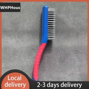 [COD] WHPHous Ship within 24 hours Heavy Duty Stainless Steel Wire Brush With Comfortable Plastic Handle Perfect For Removing Rust Welding Slag Dirt And Paint