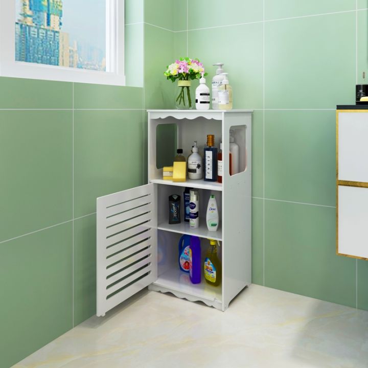 Bathroom toilet side shampoo laundry detergent storage shelf