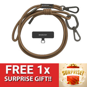 MAGEASY 6mm Rope Strap + Strap Card - Phone Lanyard Adjustable Length