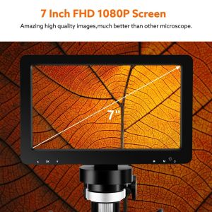 Microscope Digital 1200x Mikroskop Service Hp 7 Inch Electronic Large Color Screen LCD Display 12MP 1-1200X Mesin Kaca Pembesar Elektronik Digunakan Untuk Memperbaiki Papan Sirkuit Ponsel Dan Jam Tangan