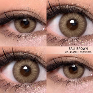 [Graded -1.00 to -6.00] BALI series brown 1 pair Contact lens 14.2mm Makeup Yearly Use