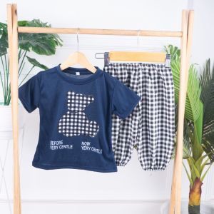 AQILA - SETELAN SERLI TERBARU / SETELAN ANAK BEAR TARTAN
