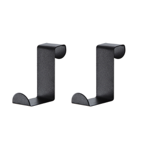 2Pcs Z-Shaped Door Back Hook Stainless Steel Towel Hanger Bathroom Cabinet Storage Hook Keychain Coat Organizer Racks Kitchen Drawer Nail Free Hook