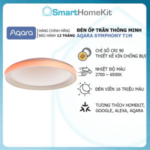 [Quốc Tế] Đèn ốp trần Aqara Symphony Ceiling Light T1M 2700-6500K đèn viền RGB 16tr màu Ra90