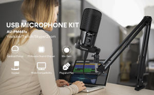 MAONO AU-PM461S USB Microphone Condenser Recording PC Mic for Online Teaching Meeting Livestreaming Gaming With cantilever