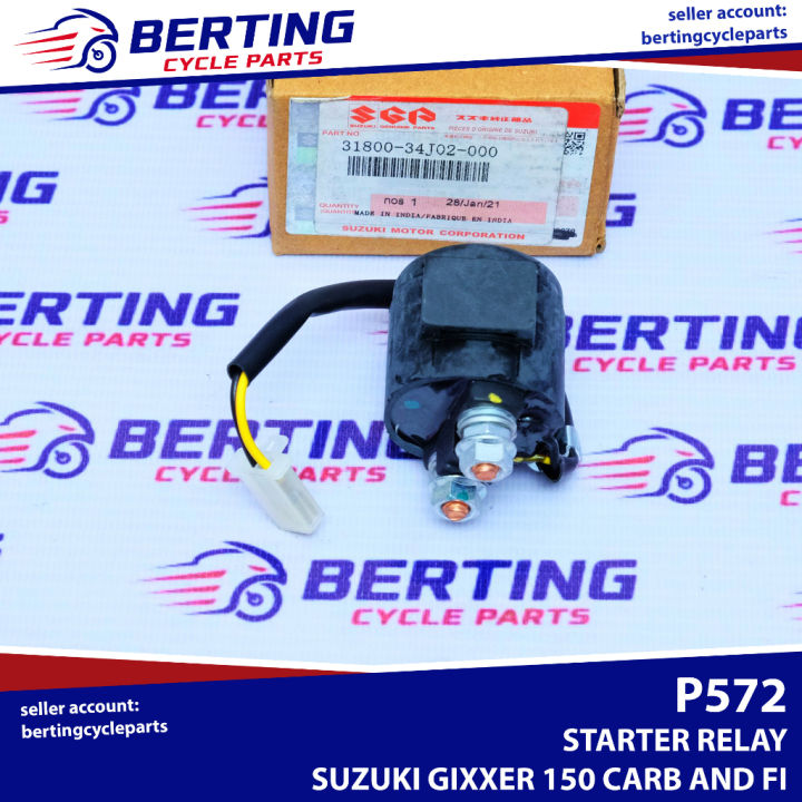 SGP STARTER RELAY Suzuki Gixxer 150 Carb & FI Genuine 3180034J01000
