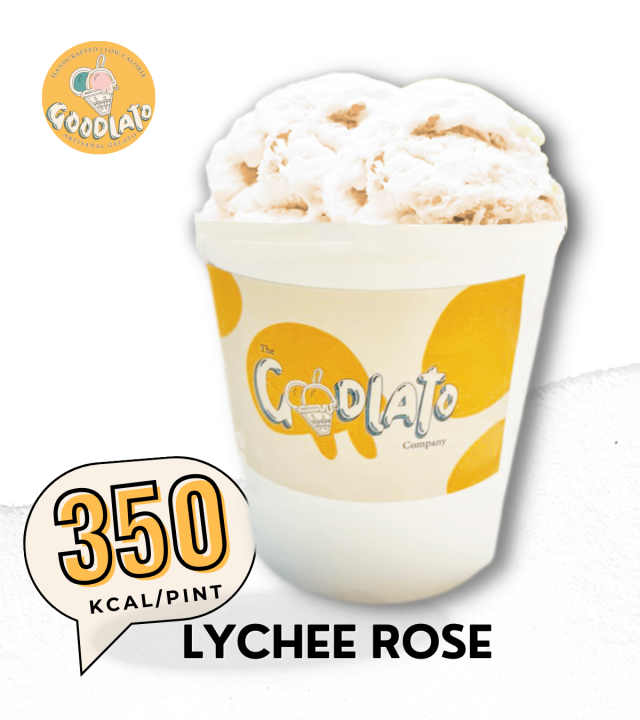 [Low Sugar, High Protein] Goodlato Low Calorie Ice Cream Lychee Rose