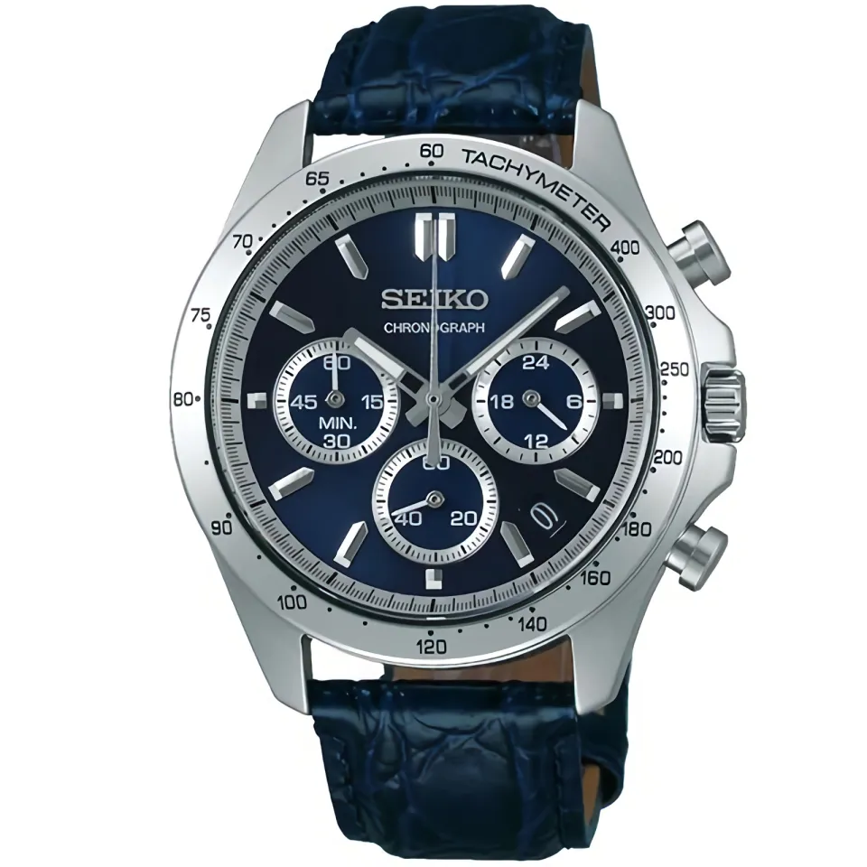 SEIKO SPIRIT SBTR019 Blue Dial Chronograph Stainless Steel Mens