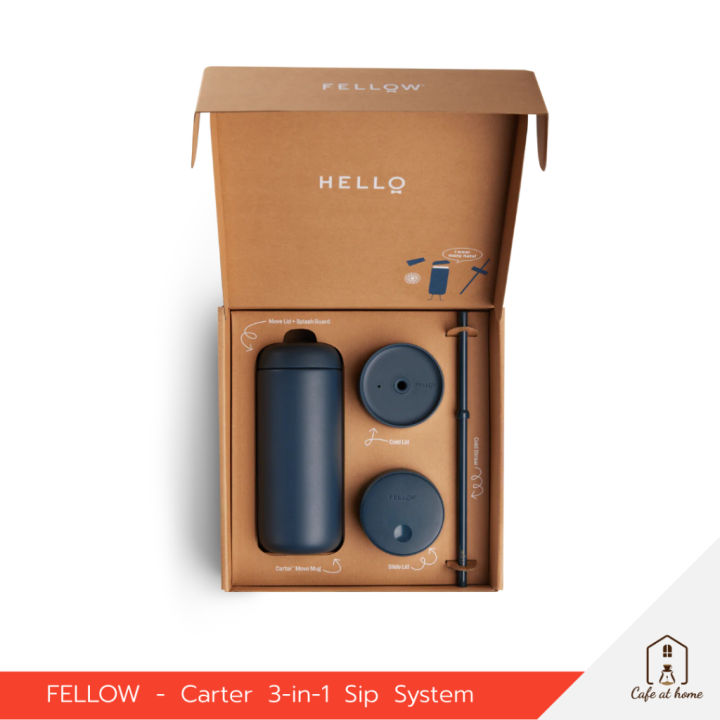 Fellow Carter Move Mug 16 ออนซ์ พร้อม ฝา 3-in-1 Sip System แก้วเก็บความ ...