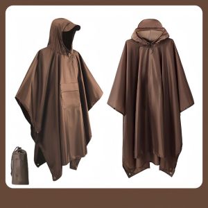 MARINI 3 trong 1 Áo mưa ngoài trời Tay áo trùm đầu Không thấm nước Áo Mưa Poncho Trọng lượng nhẹ Che mưa Du lịch đi bộ đường dài