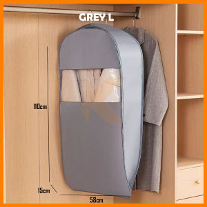 【K-Home】New Style Coat Jacket Compression Anti-dust Cover Wardrobe Clothes Bag Hanging Style Household Transparent