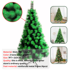 Slim type christmas tree 7ft xmas tree complete set rattan christmas tree full set artificial pencil christmas tree 7ft makapal set christmas decorations 2024 xmas decor for home white christmas tree on sale 7ft green christmas tree decorationBINLU
