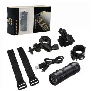 กล้องกลางแจ้ง F9 จักรยานกล้องโลหะหมวกกันน็อกไฟฉายกล้อง 1080P กันน้ำ Moto กีฬากล้องขี่กลางแจ้งทัวร์ Vlog บันทึก